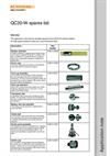 Application note:  QC20-W spares list